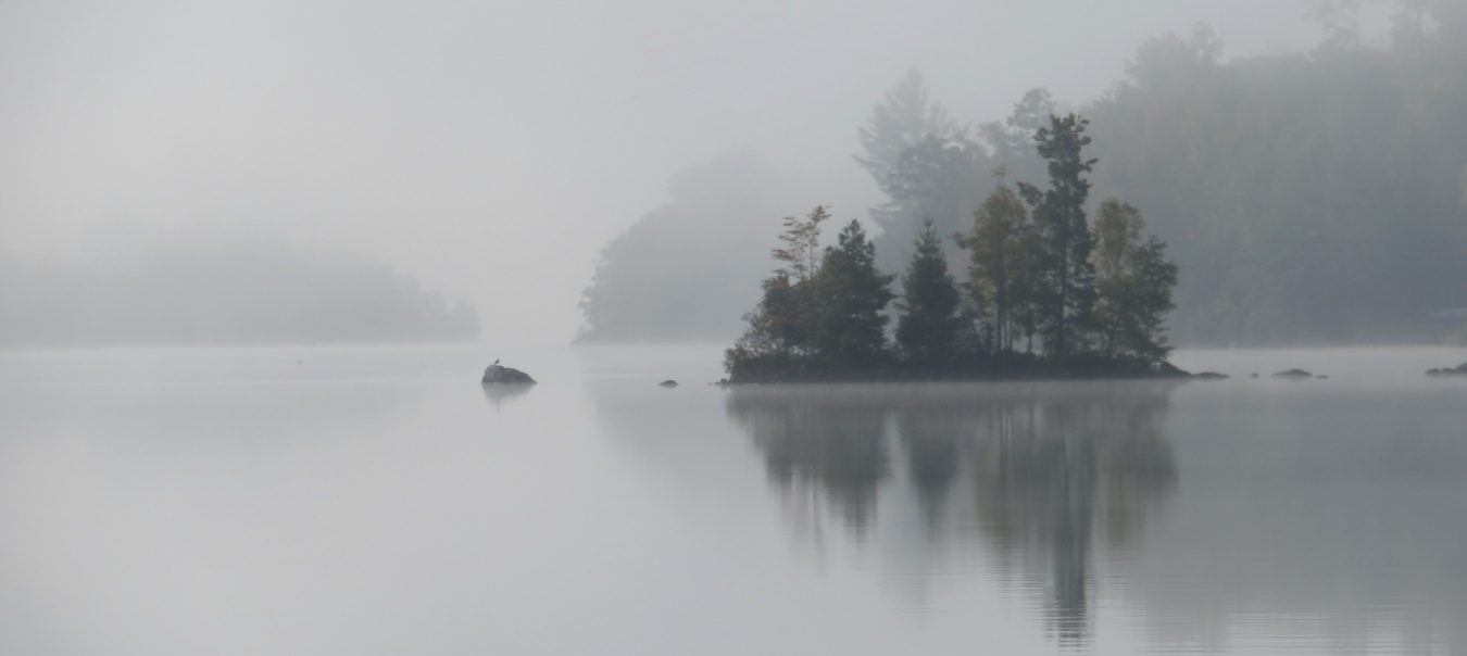 Morning fog on Lake Kamaniskeg